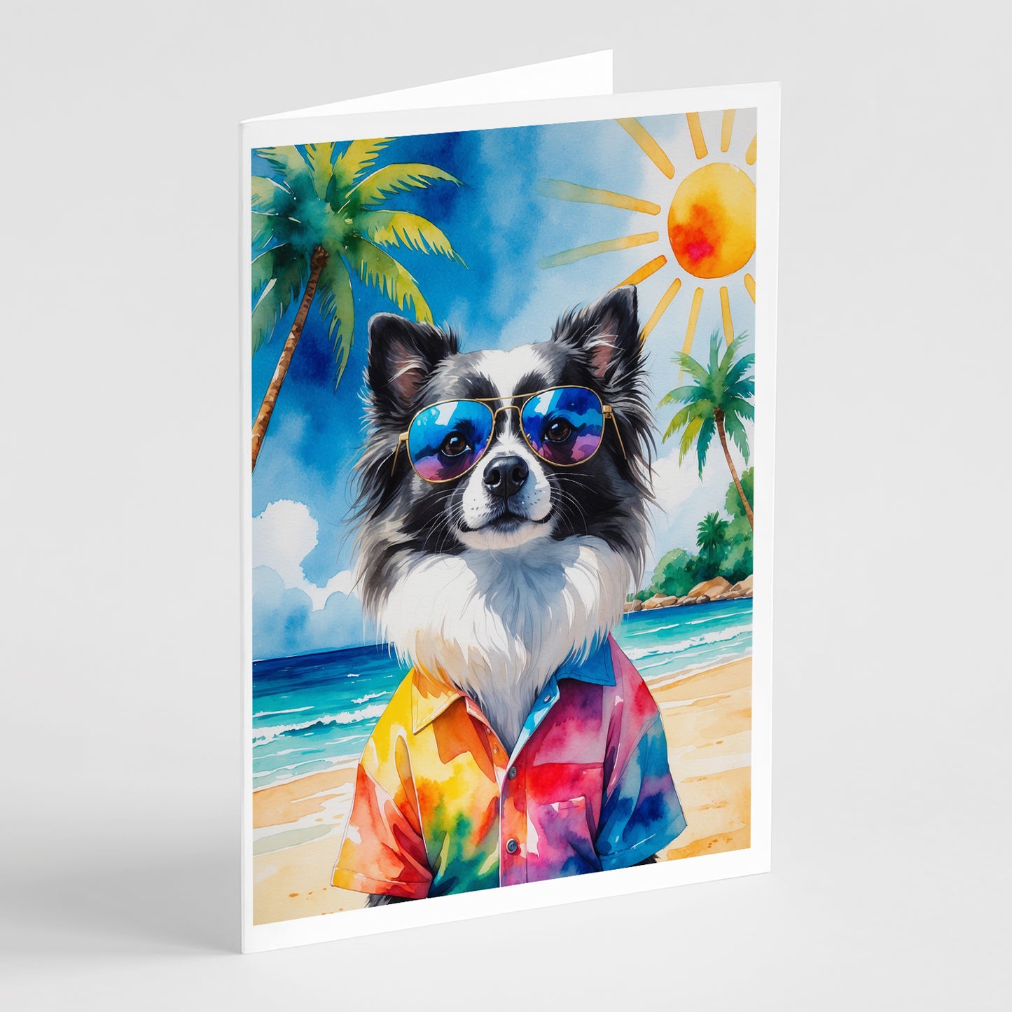 Buy this Pomeranian Summer Beach Time Greeting Cards Pack of 8