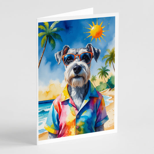 Buy this Schnauzer Summer Beach Time Greeting Cards Pack of 8