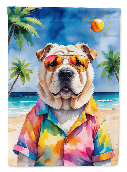 Buy this Shar Pei Summer Beach Time Garden Flag