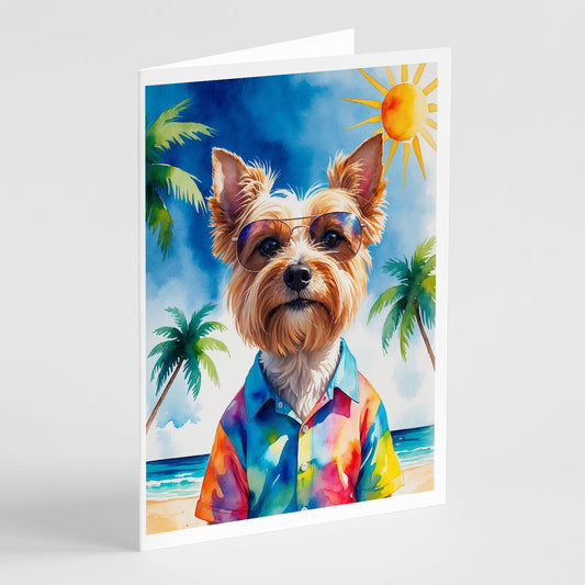 Buy this Yorkshire Terrier Summer Beach Time Greeting Cards Pack of 8