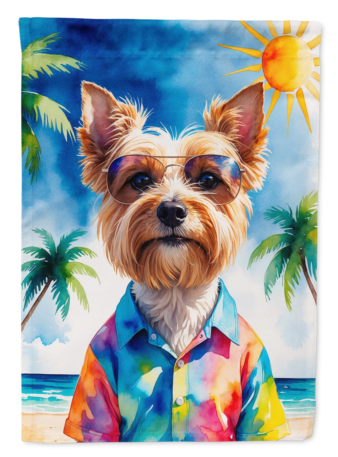 Buy this Yorkshire Terrier Summer Beach Time Garden Flag