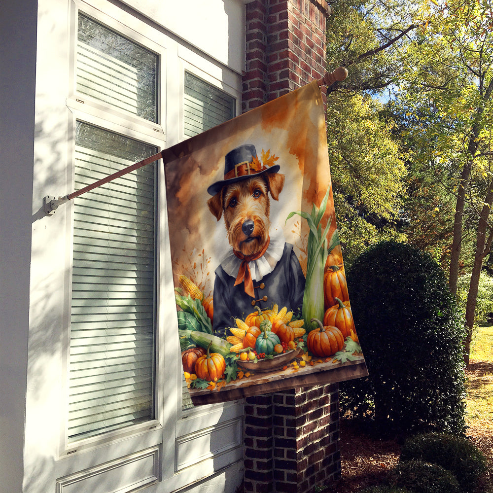 Airedale Terrier Thanksgiving House Flag