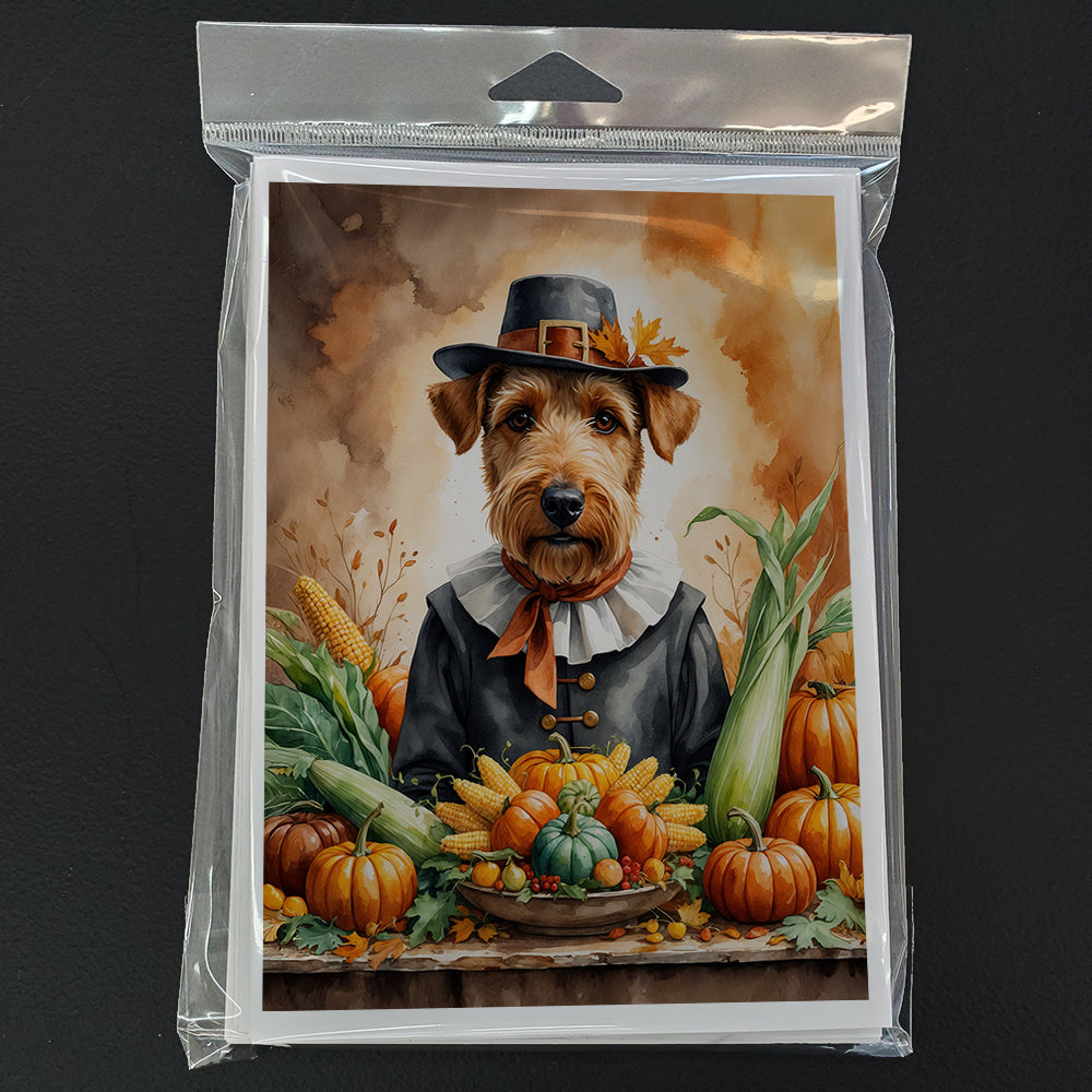 Airedale Terrier Thanksgiving Greeting Cards Pack of 8