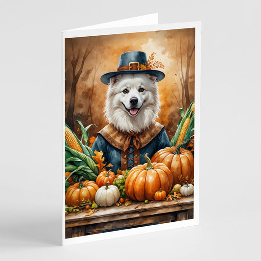 Buy this American Eskimo Thanksgiving Greeting Cards Pack of 8