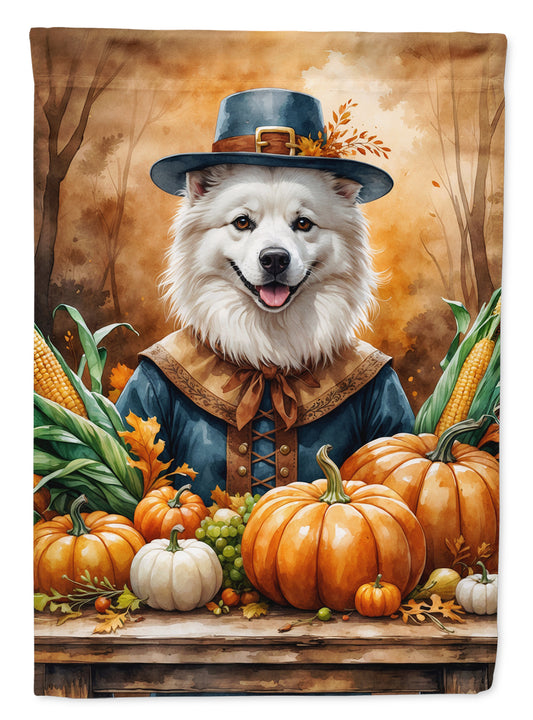 Buy this American Eskimo Thanksgiving Garden Flag