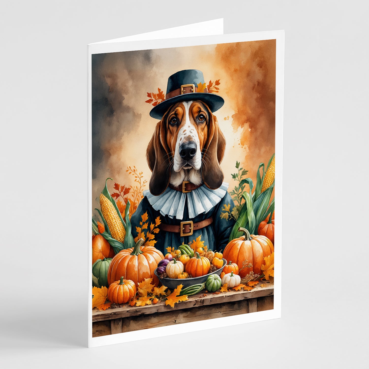 Buy this Basset Hound Thanksgiving Greeting Cards Pack of 8