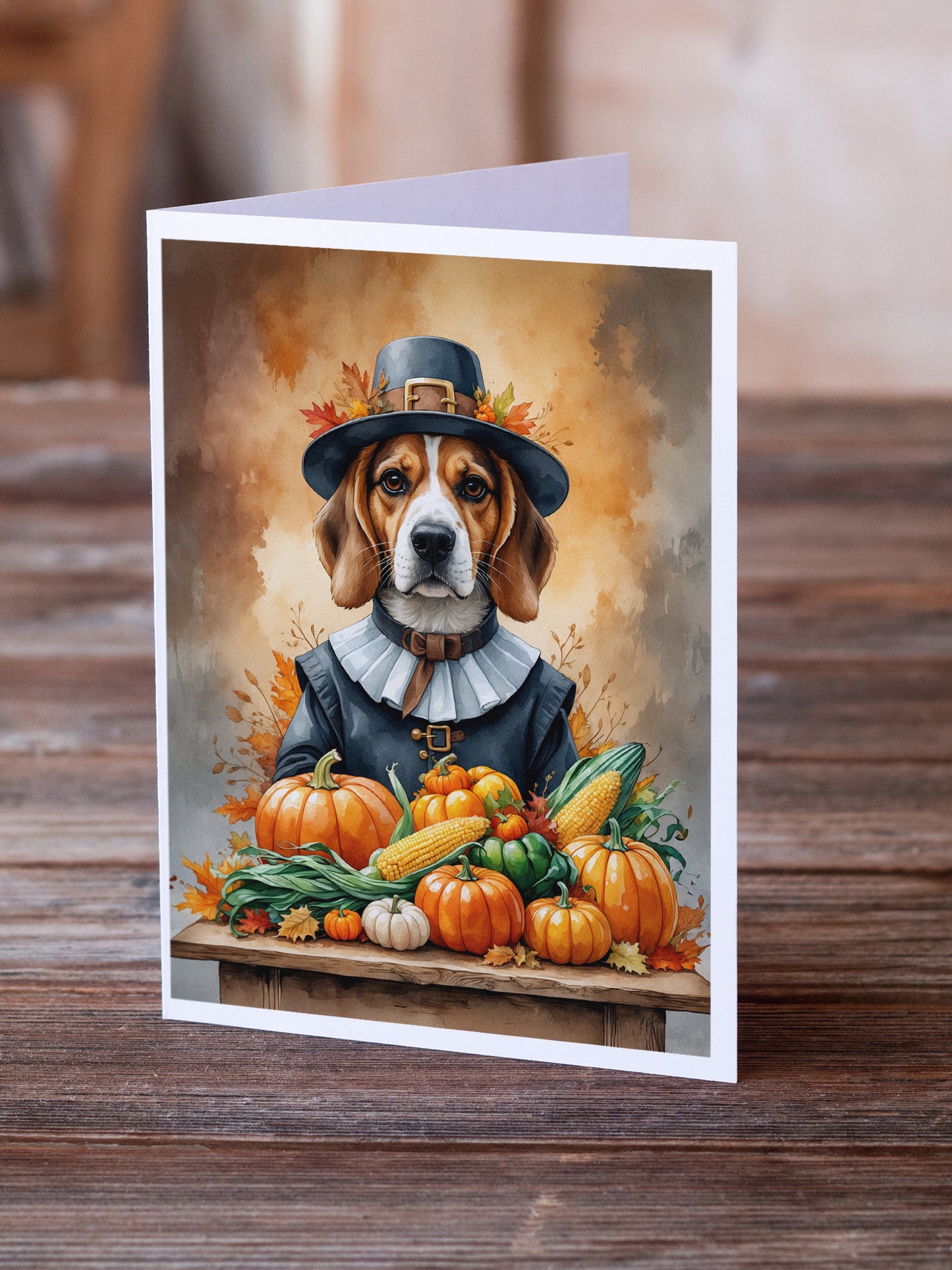 Beagle Thanksgiving Greeting Cards Pack of 8