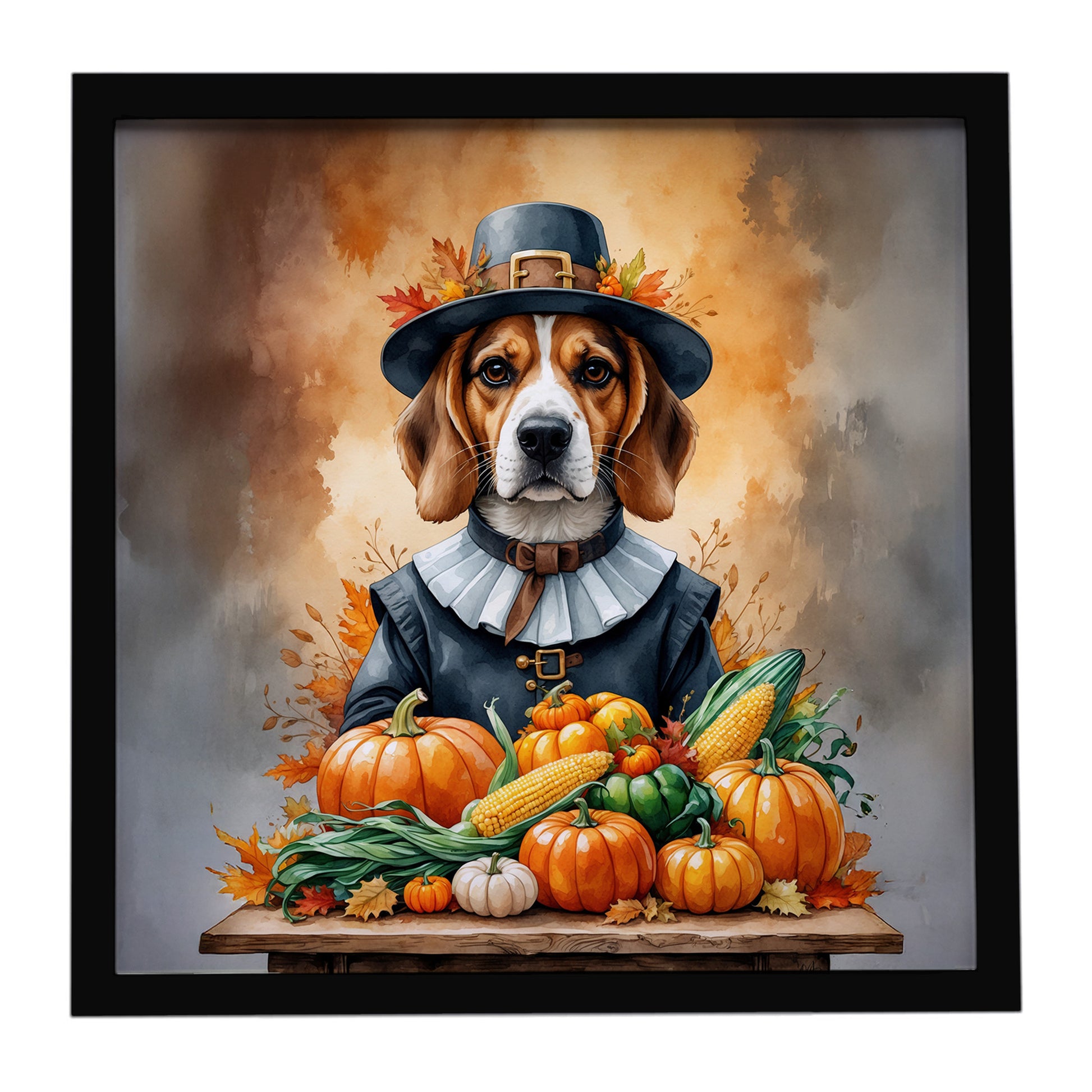 Buy this Beagle Thanksgiving Framed Metal Print