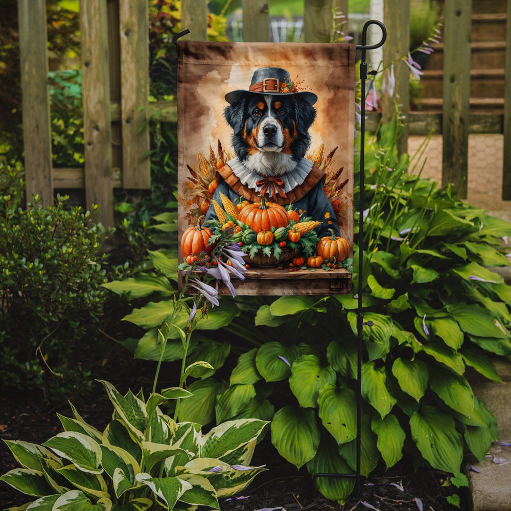 Bernese Mountain Dog Thanksgiving Garden Flag