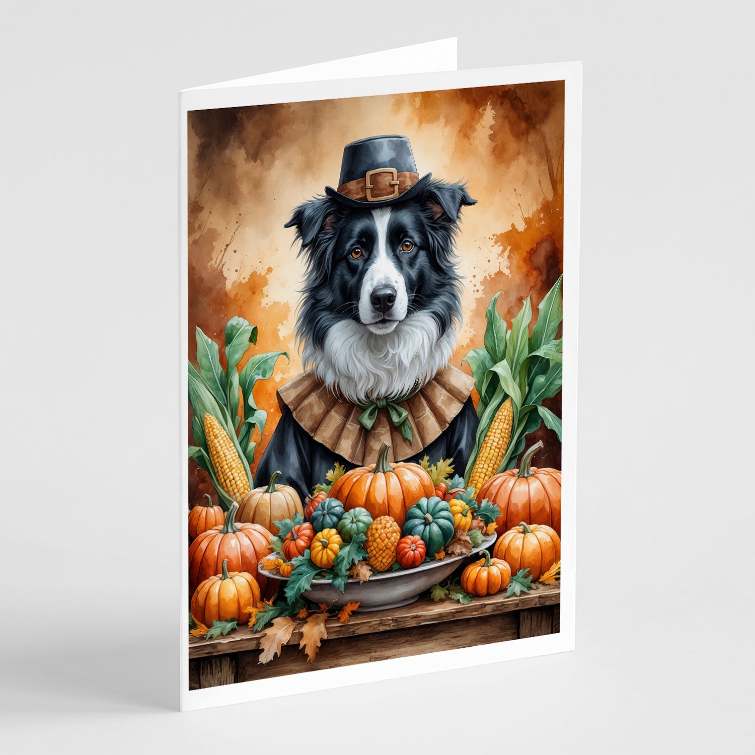 Buy this Border Collie Thanksgiving Greeting Cards Pack of 8