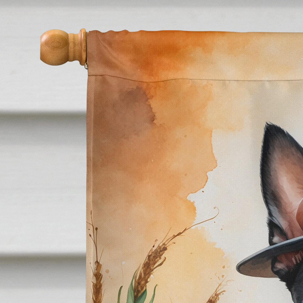 Boston Terrier Thanksgiving House Flag