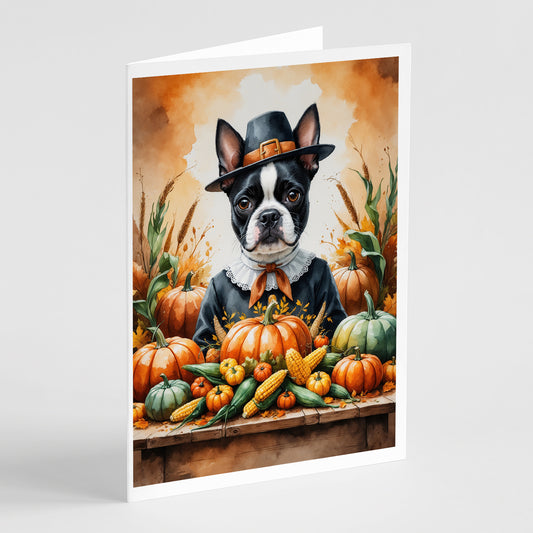 Buy this Boston Terrier Thanksgiving Greeting Cards Pack of 8