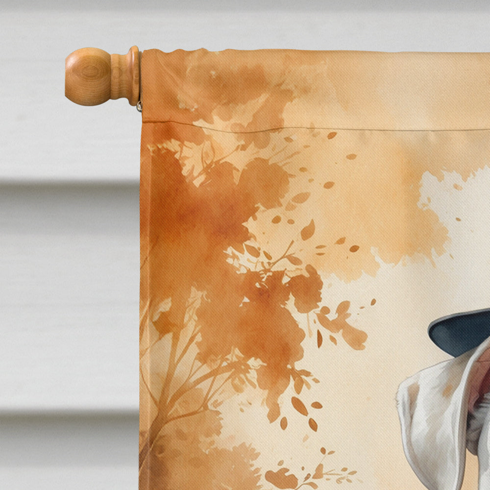 White Boxer Thanksgiving House Flag