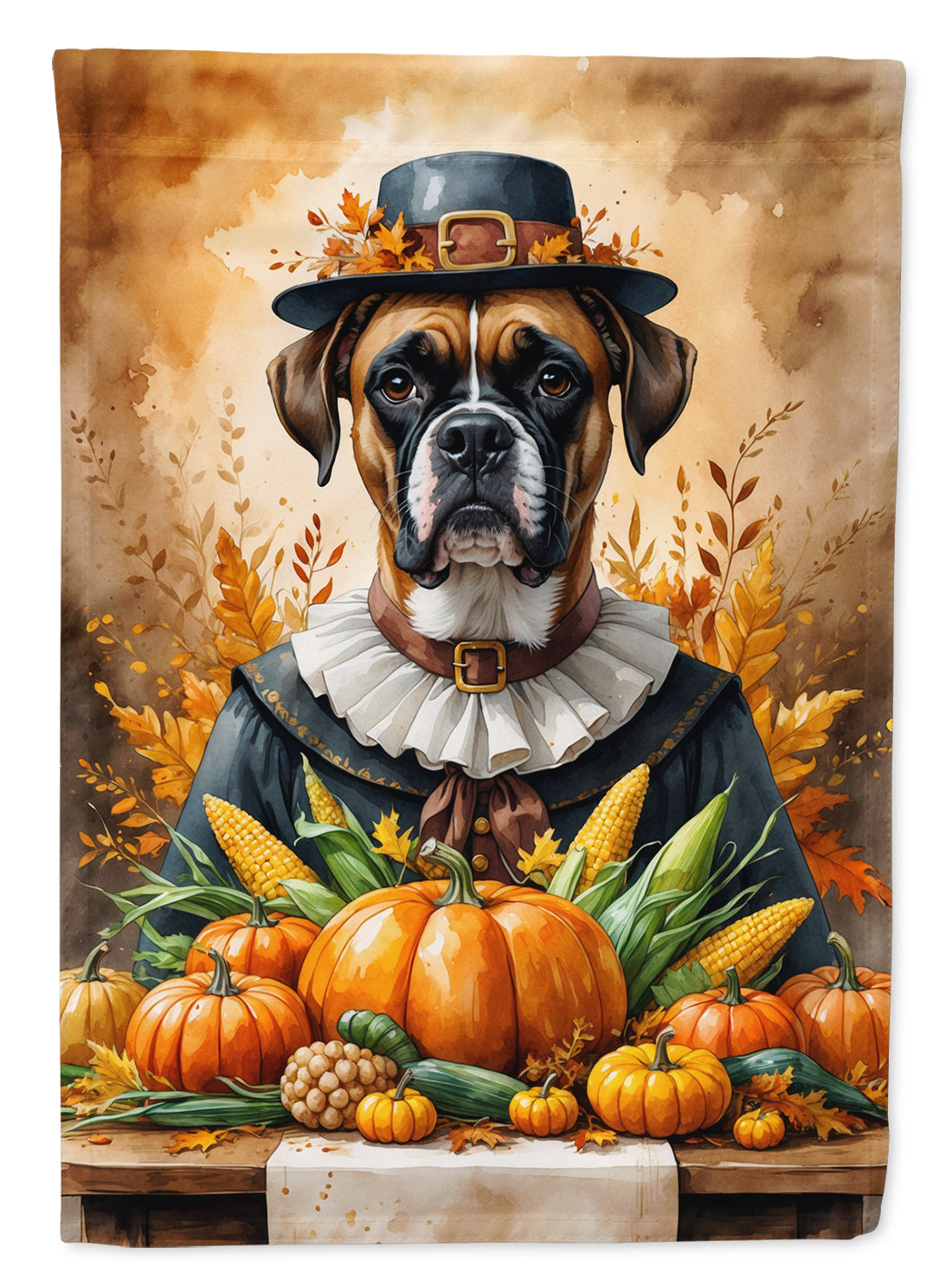 Buy this Boxer Thanksgiving House Flag