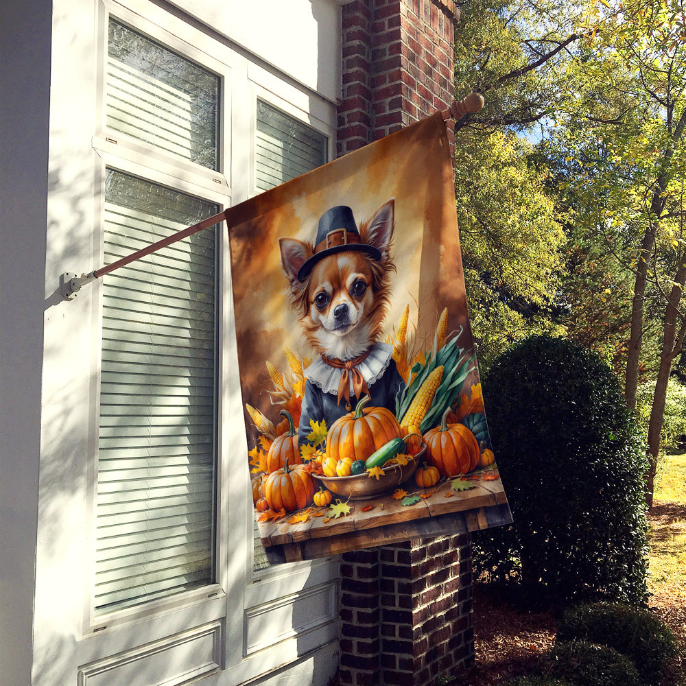 Chihuahua Thanksgiving House Flag