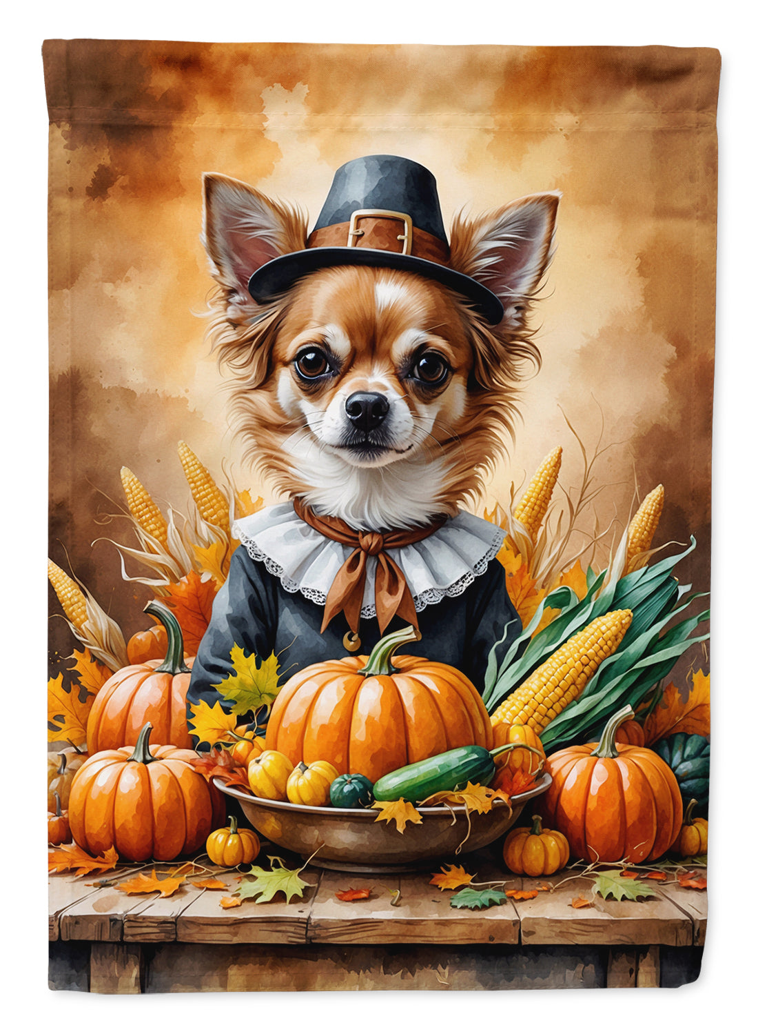 Buy this Chihuahua Thanksgiving Garden Flag