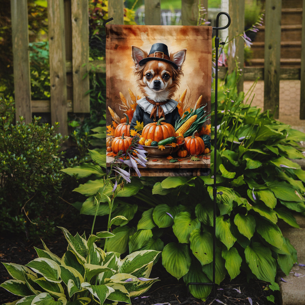 Chihuahua Thanksgiving Garden Flag