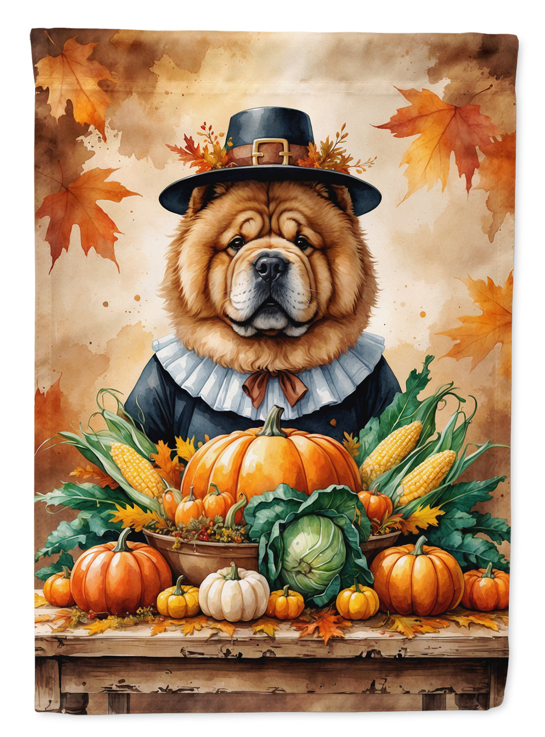 Buy this Chow Chow Thanksgiving House Flag