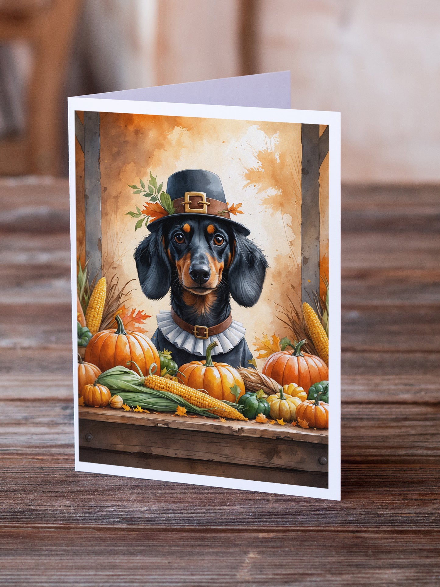 Dachshund Thanksgiving Greeting Cards Pack of 8