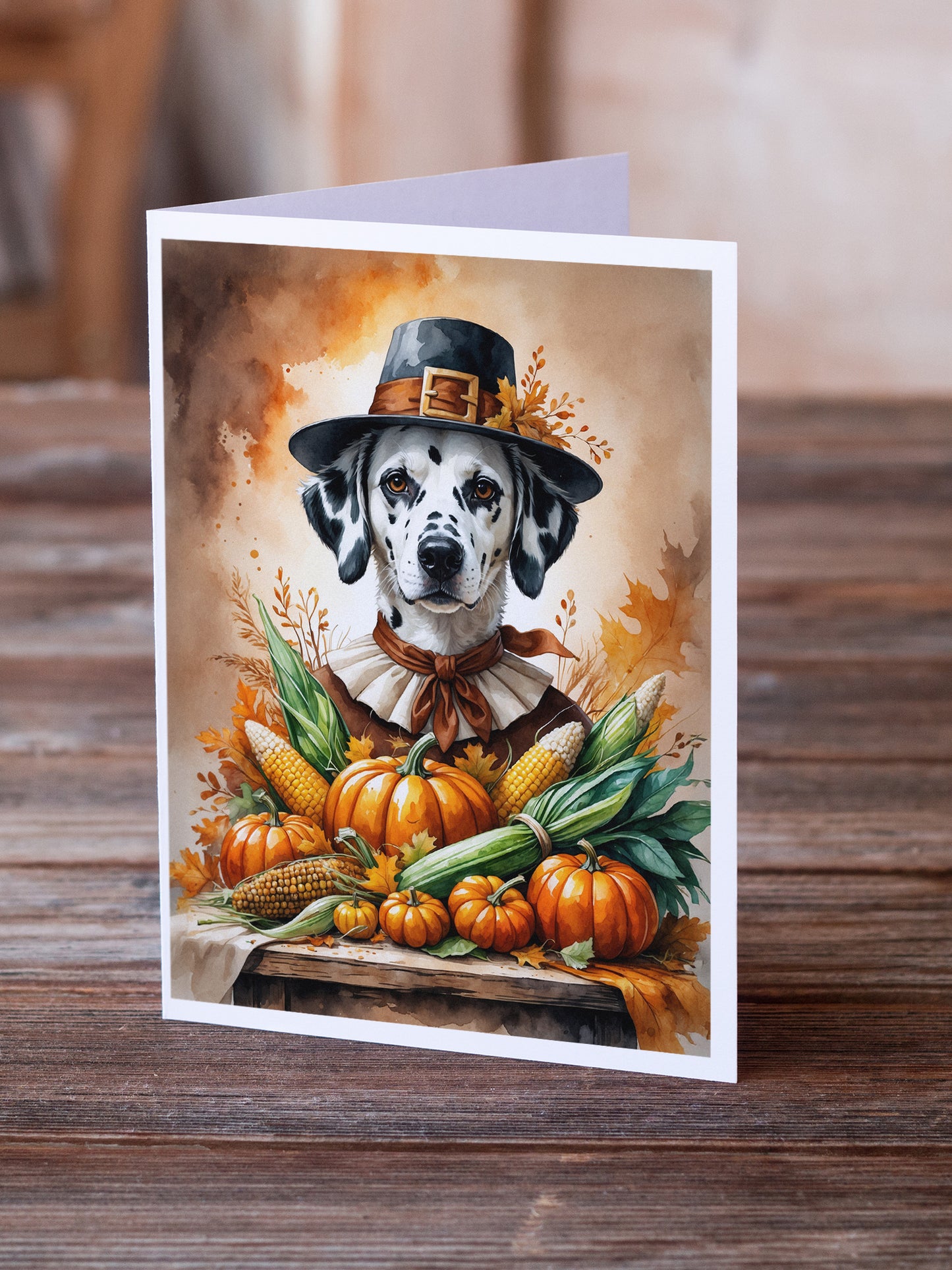 Dalmatian Thanksgiving Greeting Cards Pack of 8