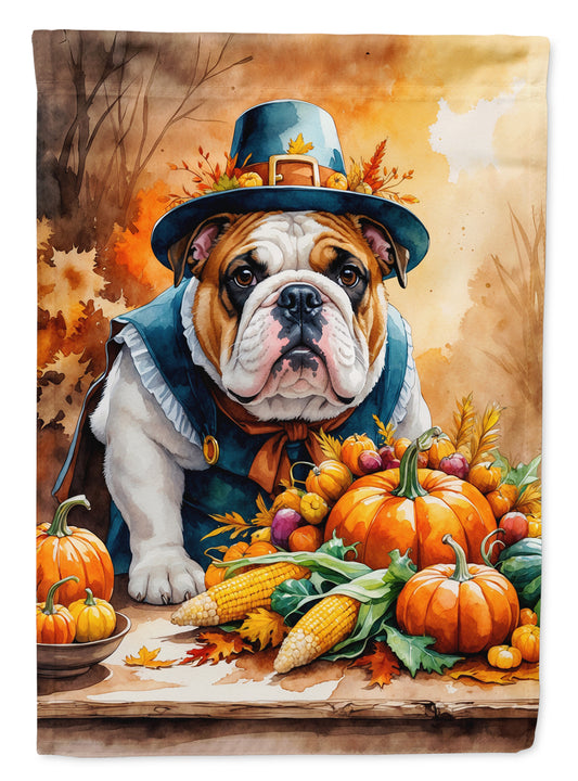 Buy this English Bulldog Thanksgiving House Flag
