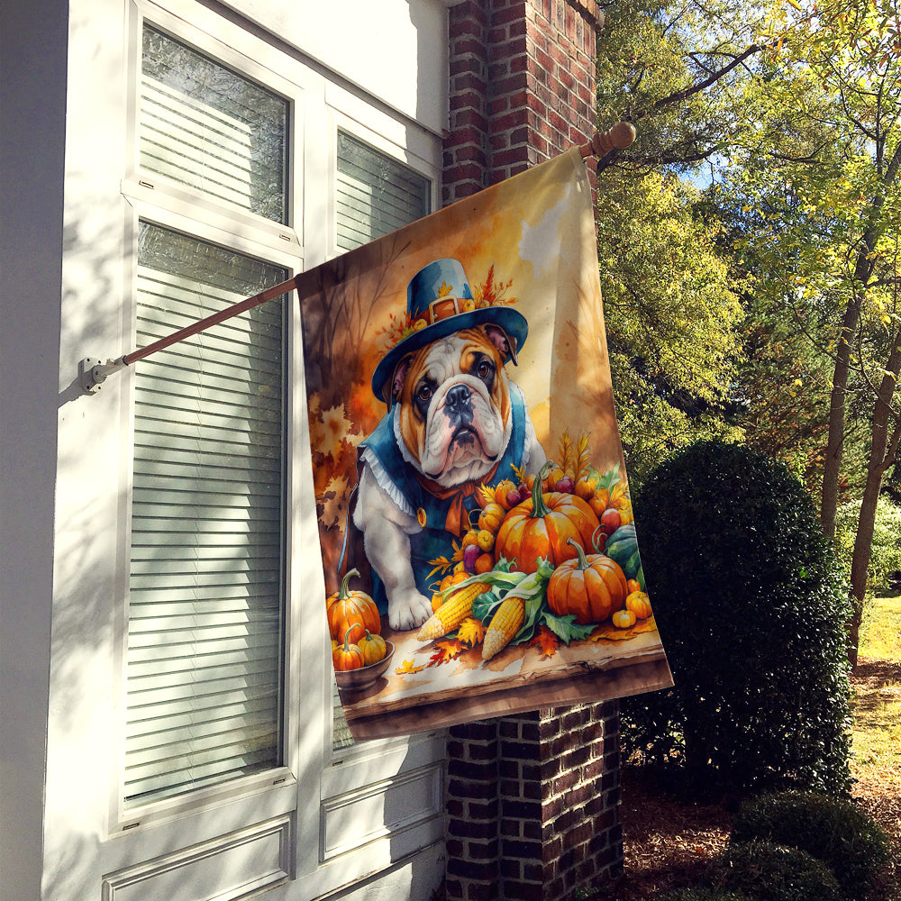 English Bulldog Thanksgiving House Flag