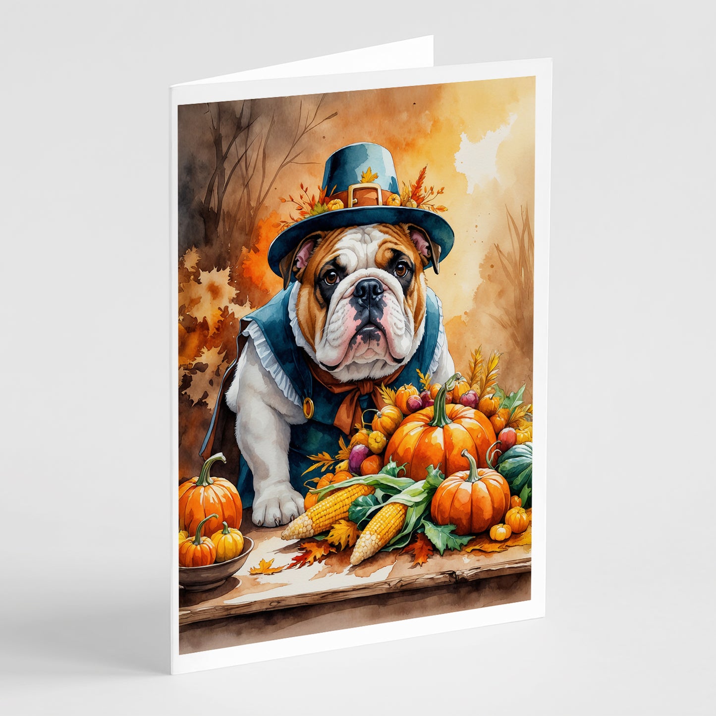 Buy this English Bulldog Thanksgiving Greeting Cards Pack of 8