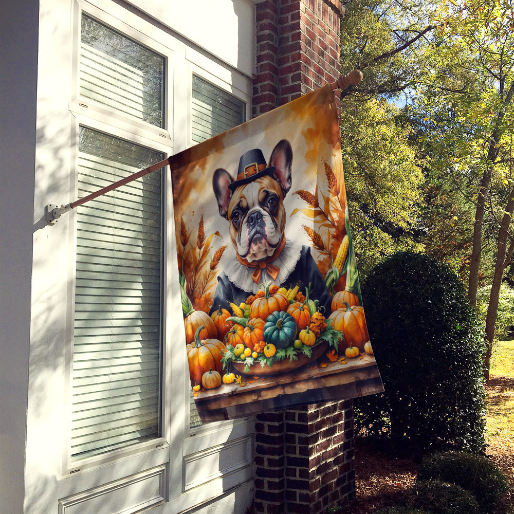 French Bulldog Thanksgiving House Flag