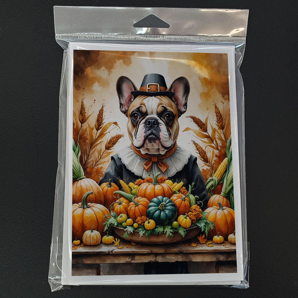 French Bulldog Thanksgiving Greeting Cards Pack of 8