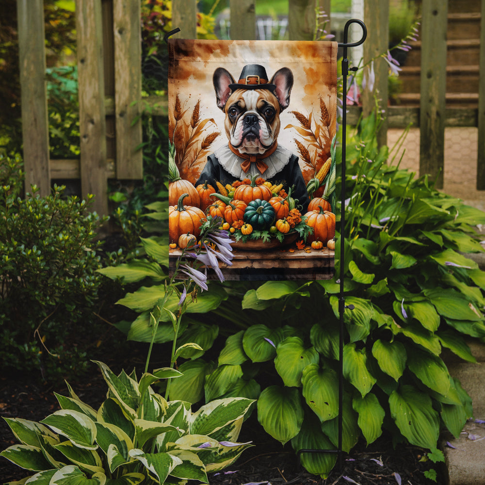 French Bulldog Thanksgiving Garden Flag