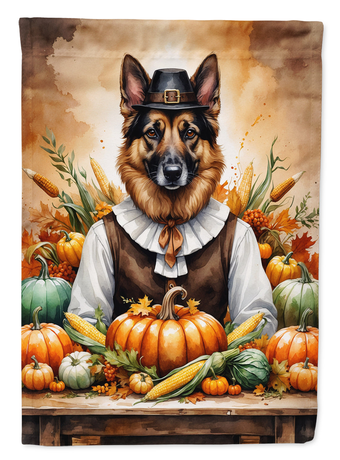 Buy this German Shepherd Thanksgiving House Flag