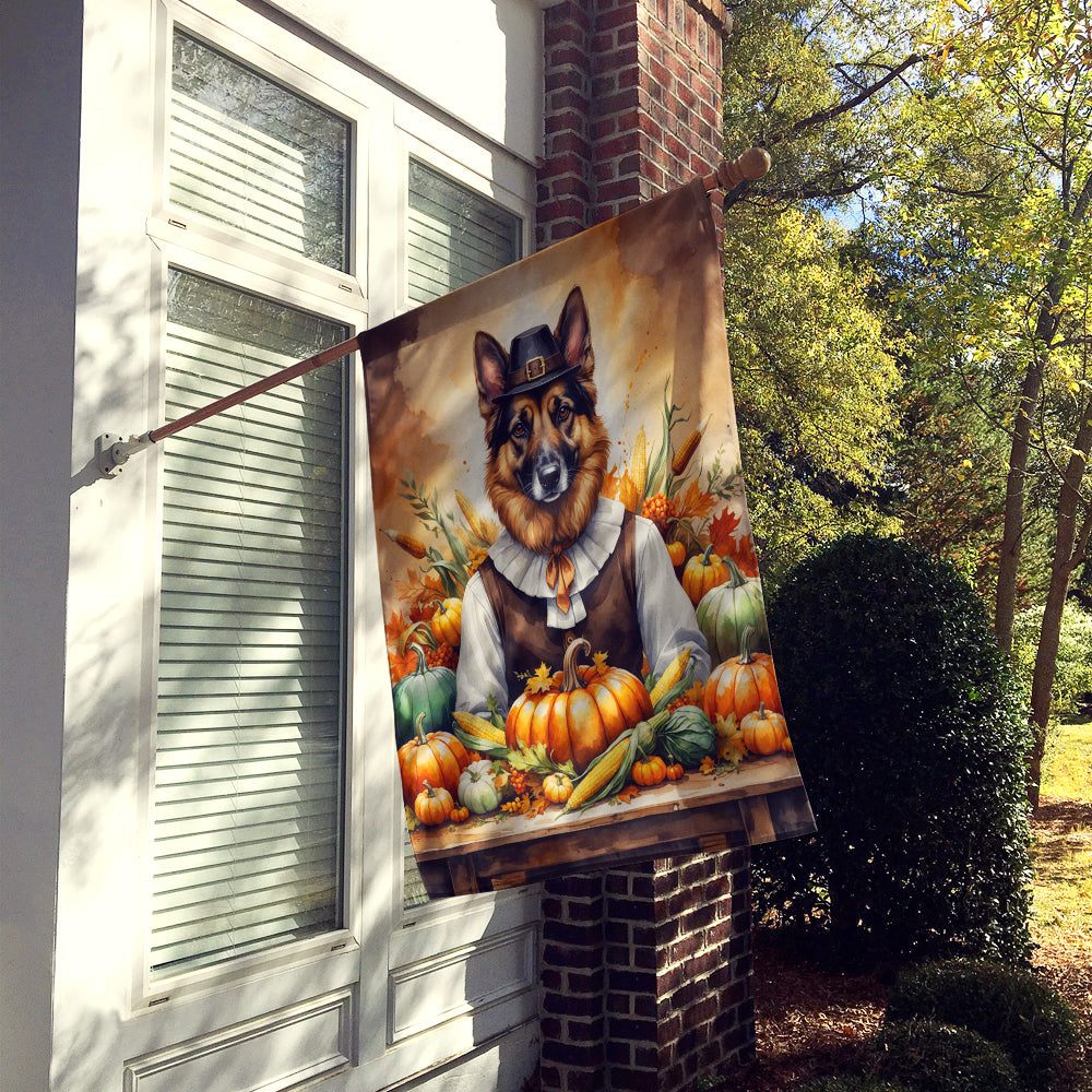 German Shepherd Thanksgiving House Flag