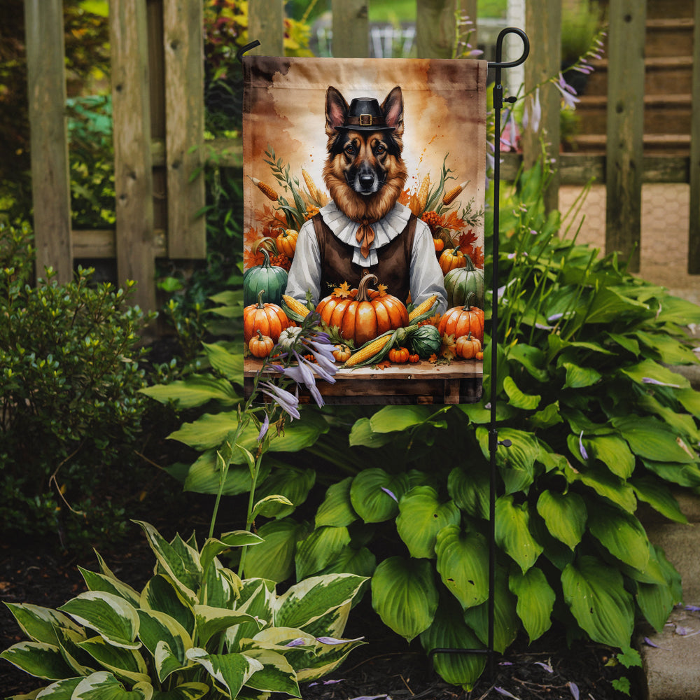 German Shepherd Thanksgiving Garden Flag