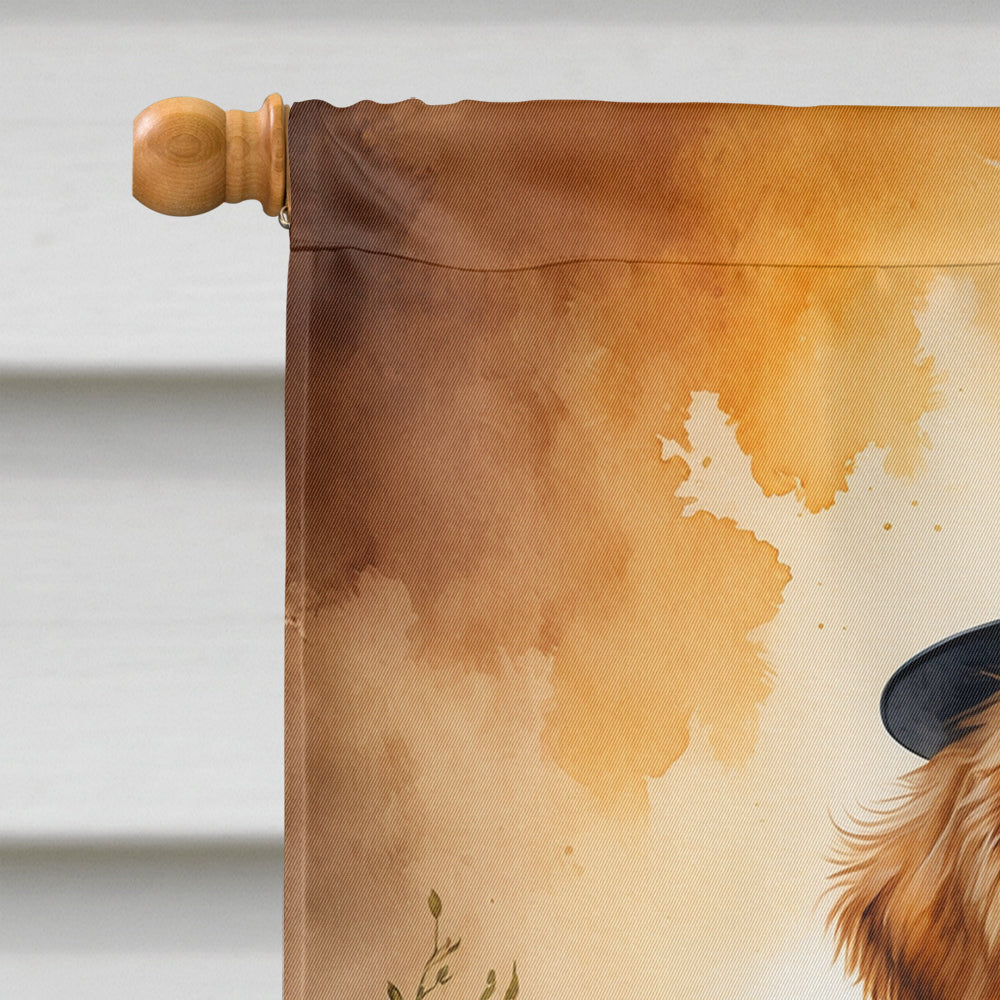 Golden Retriever Thanksgiving House Flag