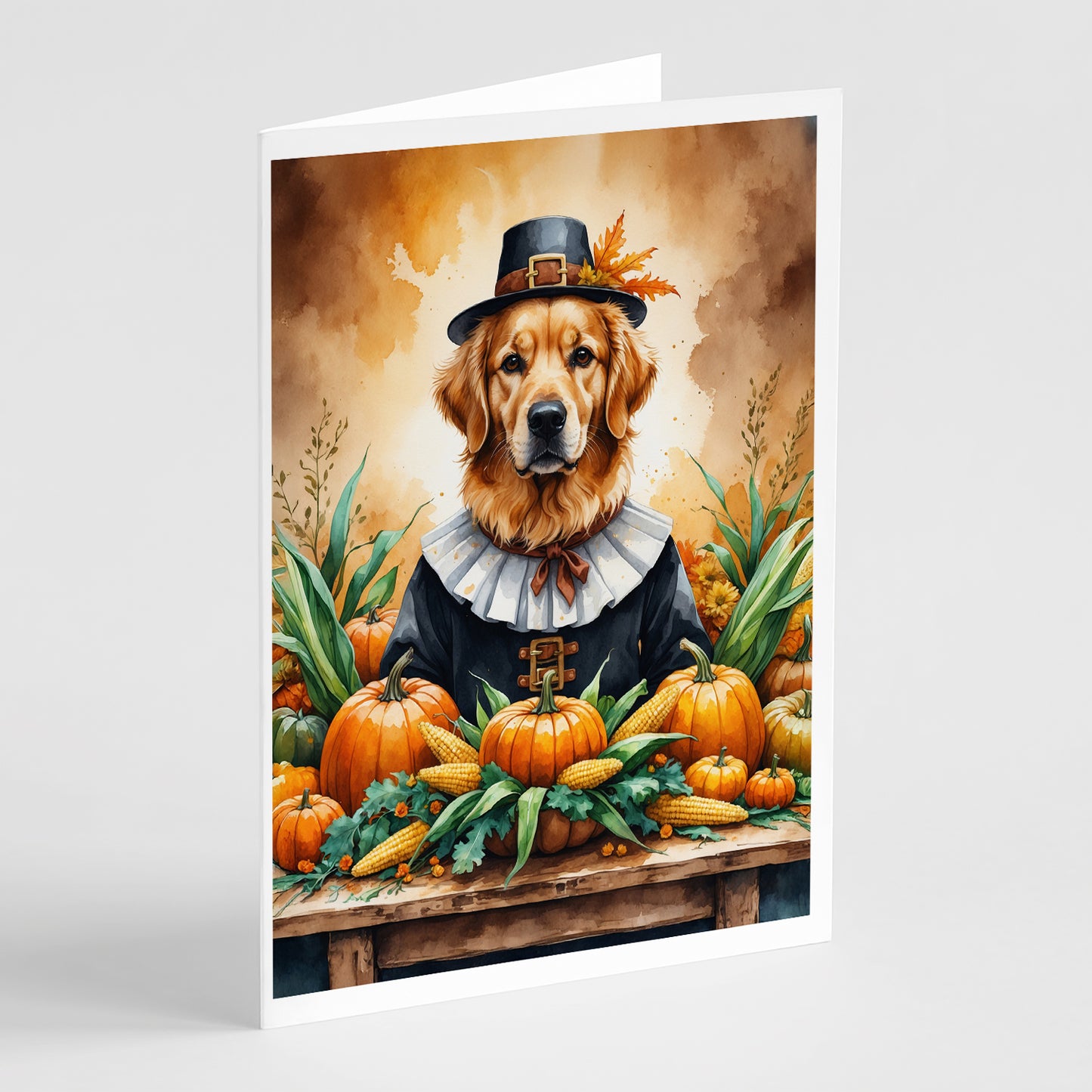 Buy this Golden Retriever Thanksgiving Greeting Cards Pack of 8