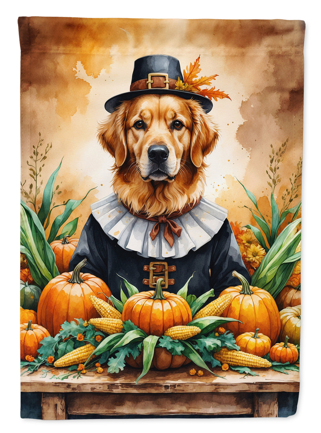 Buy this Golden Retriever Thanksgiving Garden Flag
