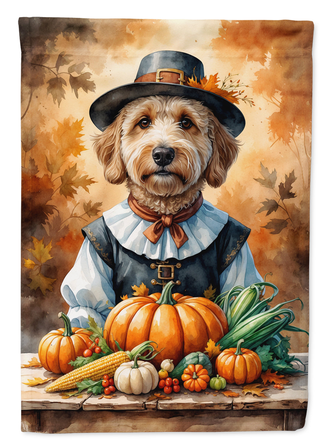 Buy this Labradoodle Thanksgiving House Flag