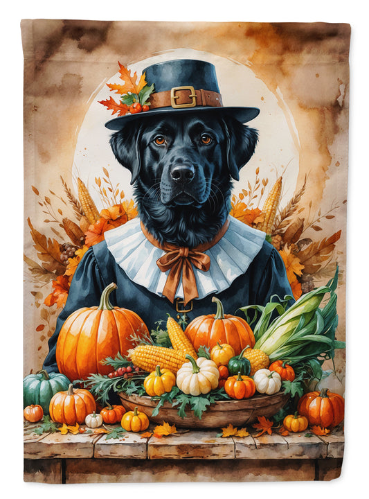 Buy this Black Labrador Retriever Thanksgiving House Flag