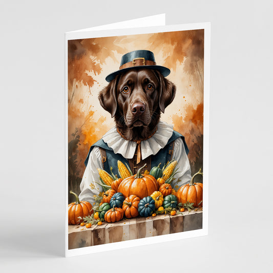 Buy this Chocolate Labrador Retriever Thanksgiving Greeting Cards Pack of 8