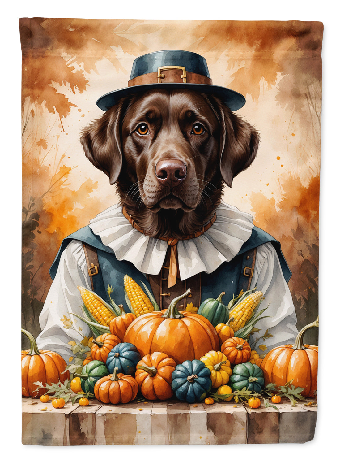Buy this Chocolate Labrador Retriever Thanksgiving Garden Flag