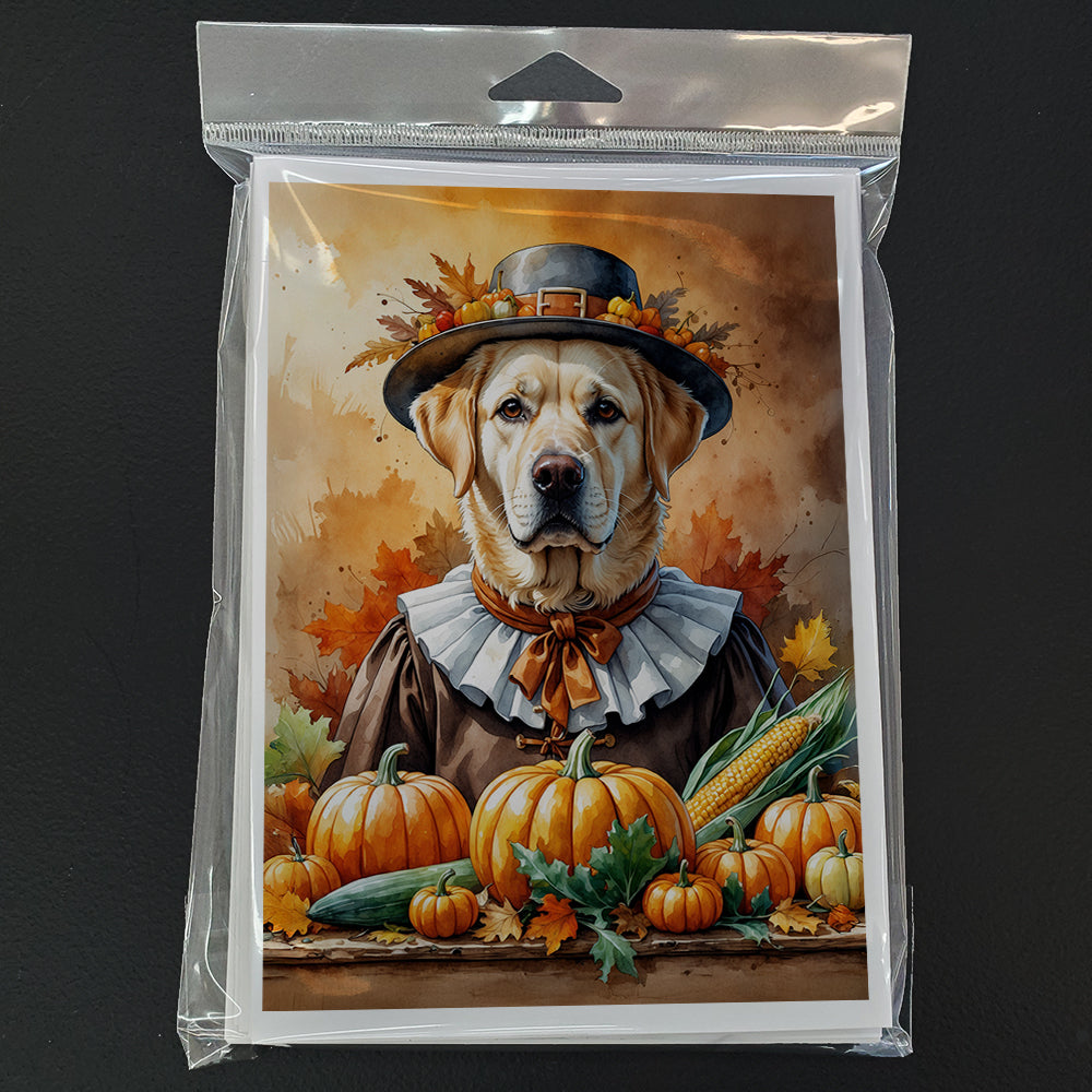 Yellow Labrador Retriever Thanksgiving Greeting Cards Pack of 8