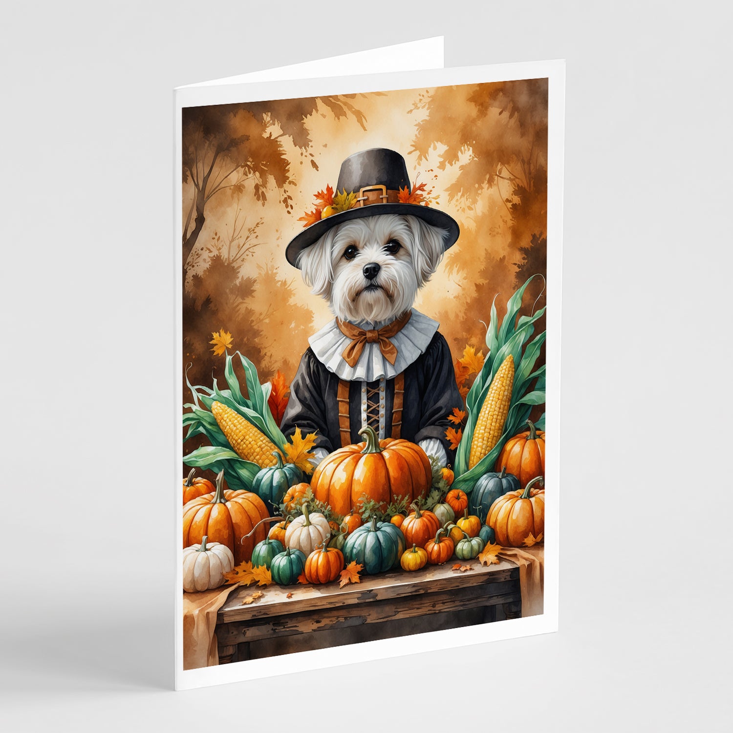 Buy this Maltese Thanksgiving Greeting Cards Pack of 8