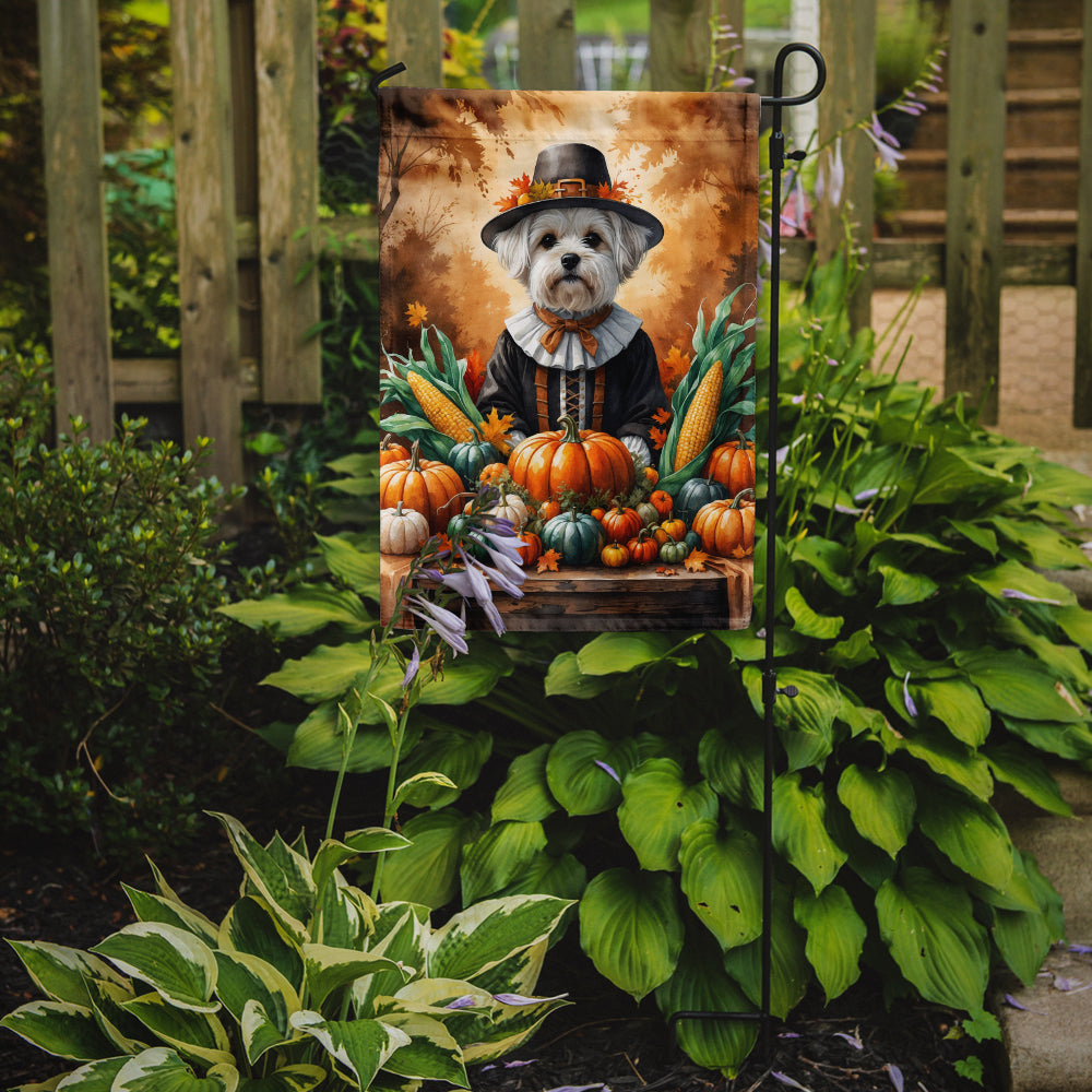 Maltese Thanksgiving Garden Flag
