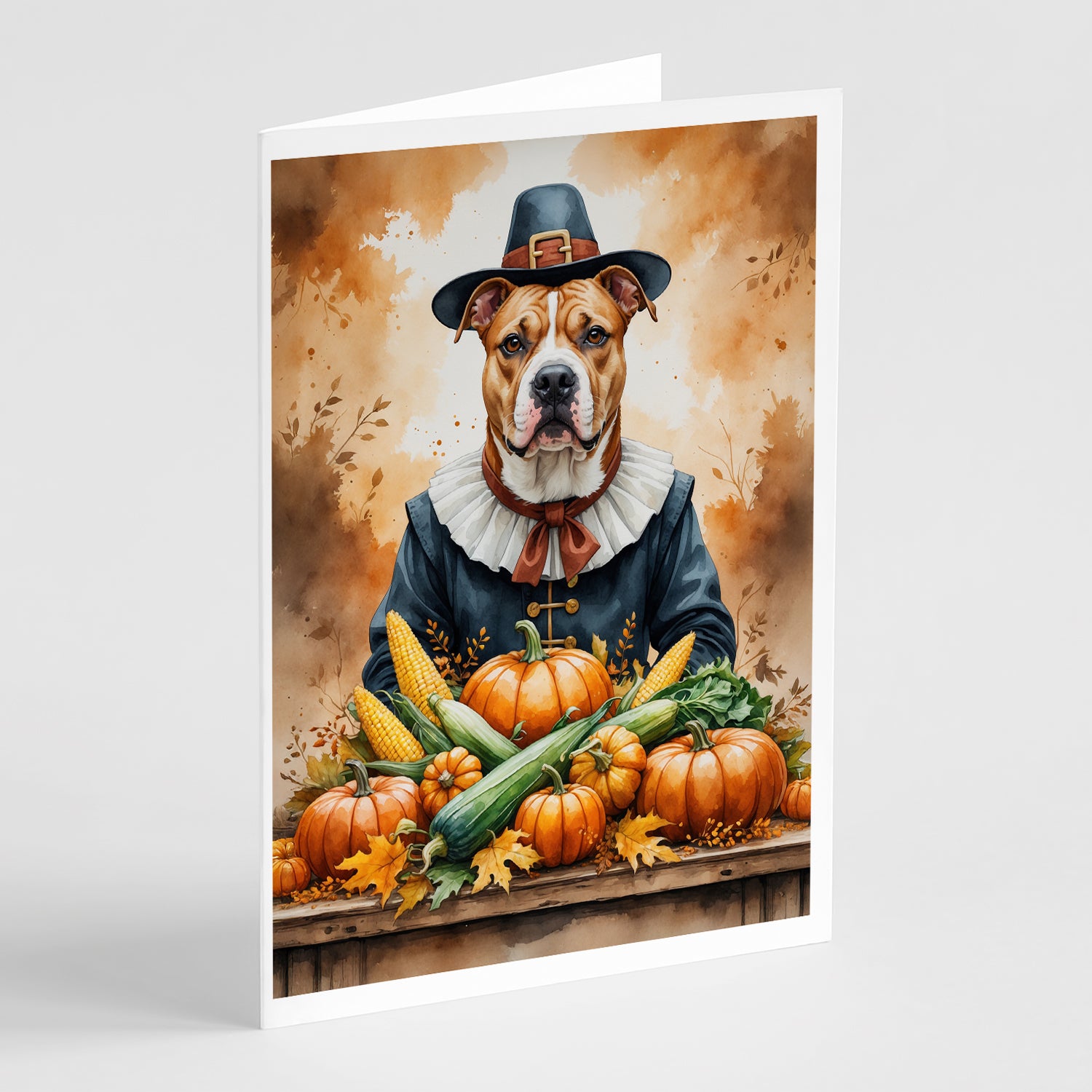Buy this Pit Bull Terrier Thanksgiving Greeting Cards Pack of 8