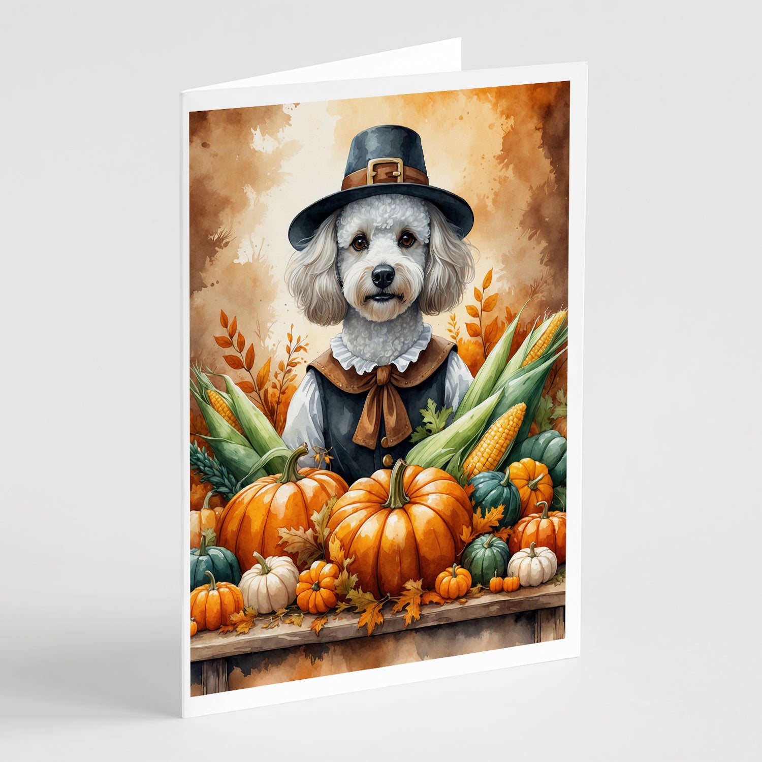Buy this White Poodle Thanksgiving Greeting Cards Pack of 8