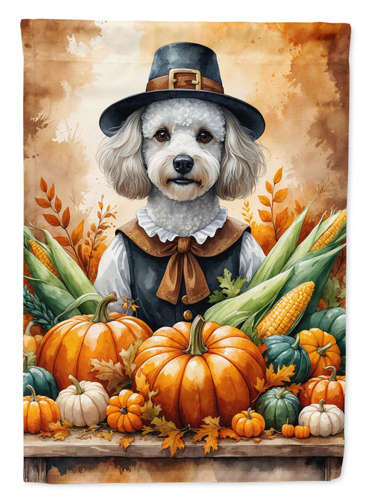 Buy this White Poodle Thanksgiving Garden Flag