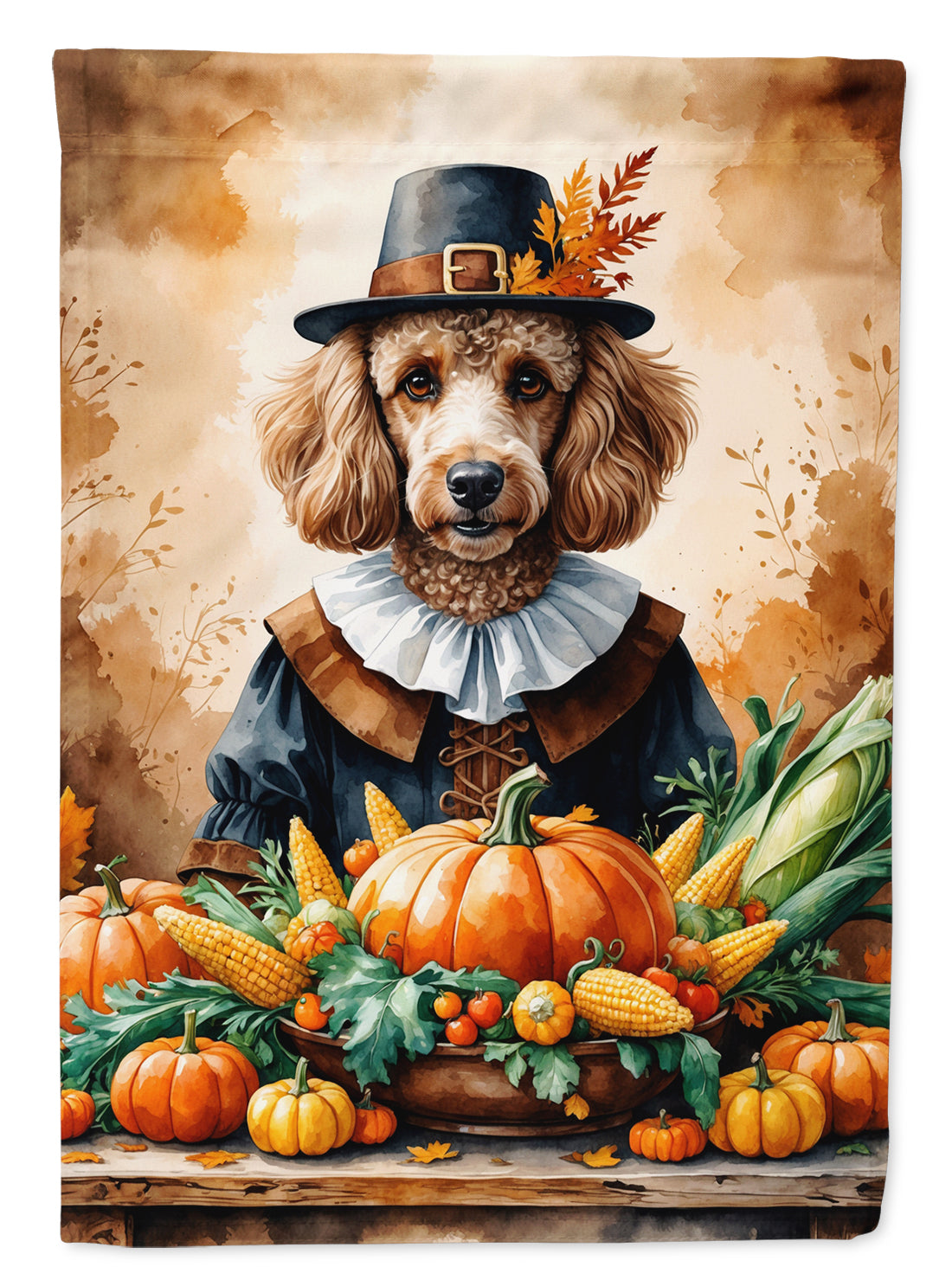 Buy this Poodle Thanksgiving House Flag