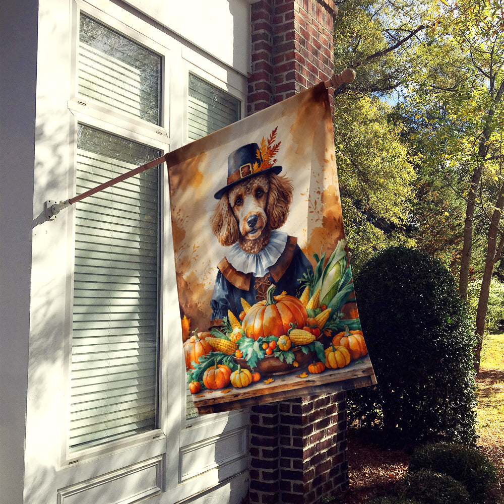 Poodle Thanksgiving House Flag