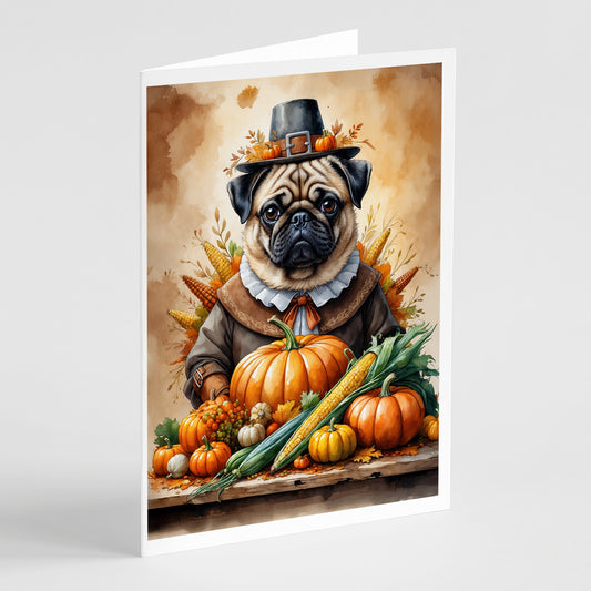 Buy this Pug Thanksgiving Greeting Cards Pack of 8