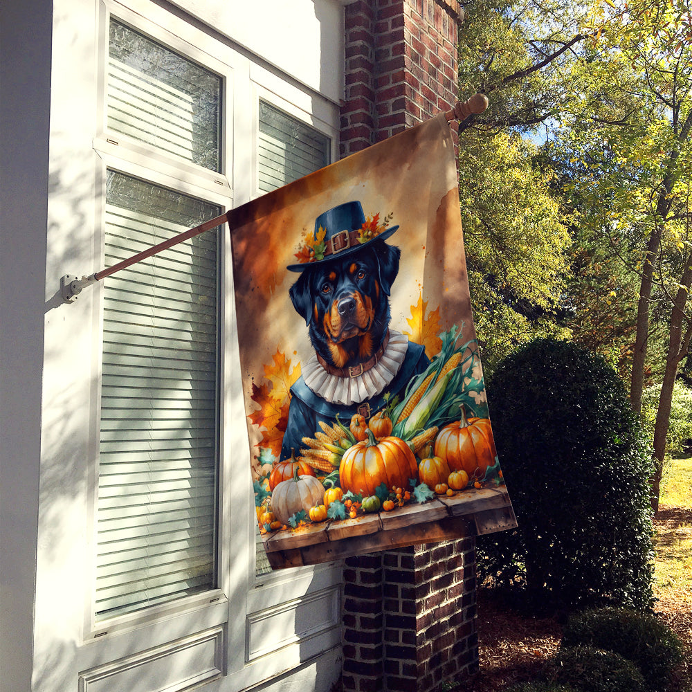 Rottweiler Thanksgiving House Flag